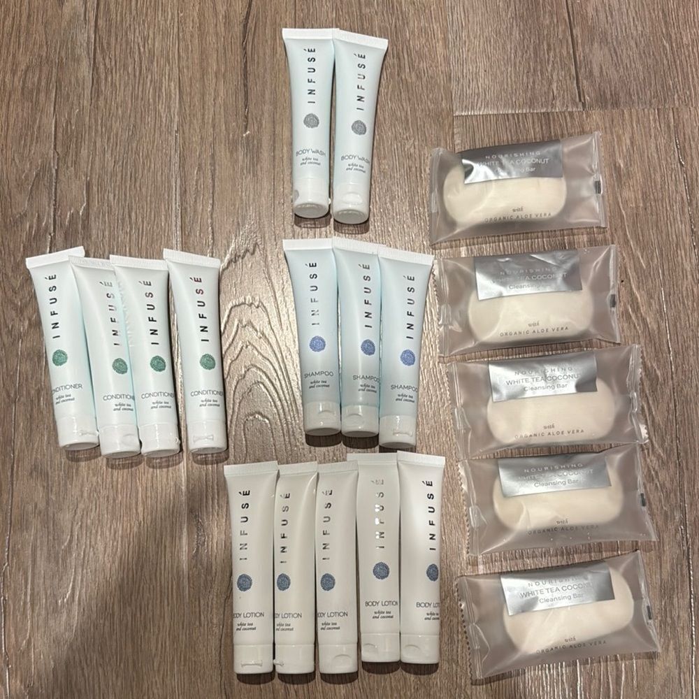 White Skincare Set bundle 19 travel size